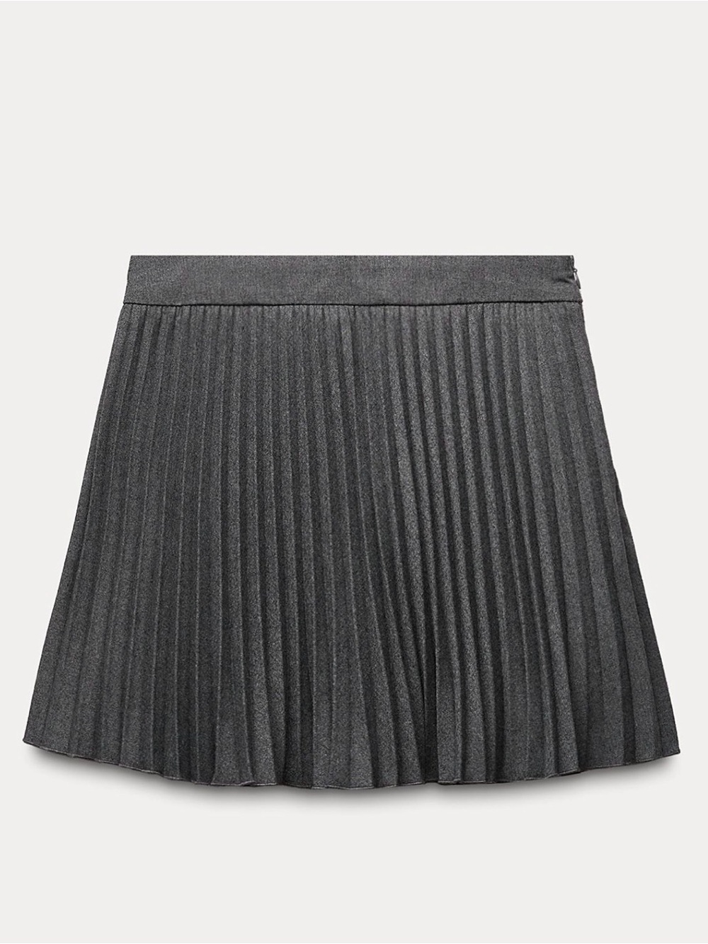 Zara PLEATED SKORT Mini Skirt in Gray XS